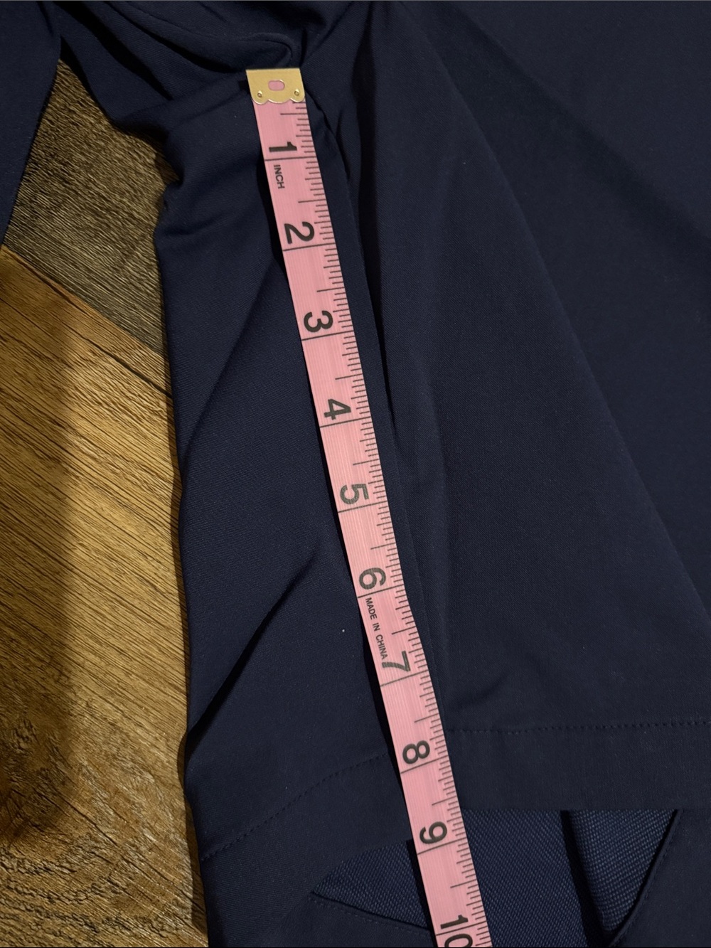 Theory Men’s Navy Flat-Front Shorts - Picture 5 of 7